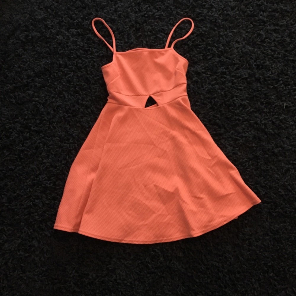 Women’s pink dress with cutouts